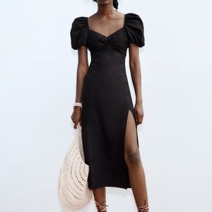 Zara midi linen dress